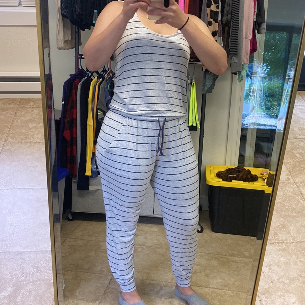 Aerie Stripped Lounge Romper